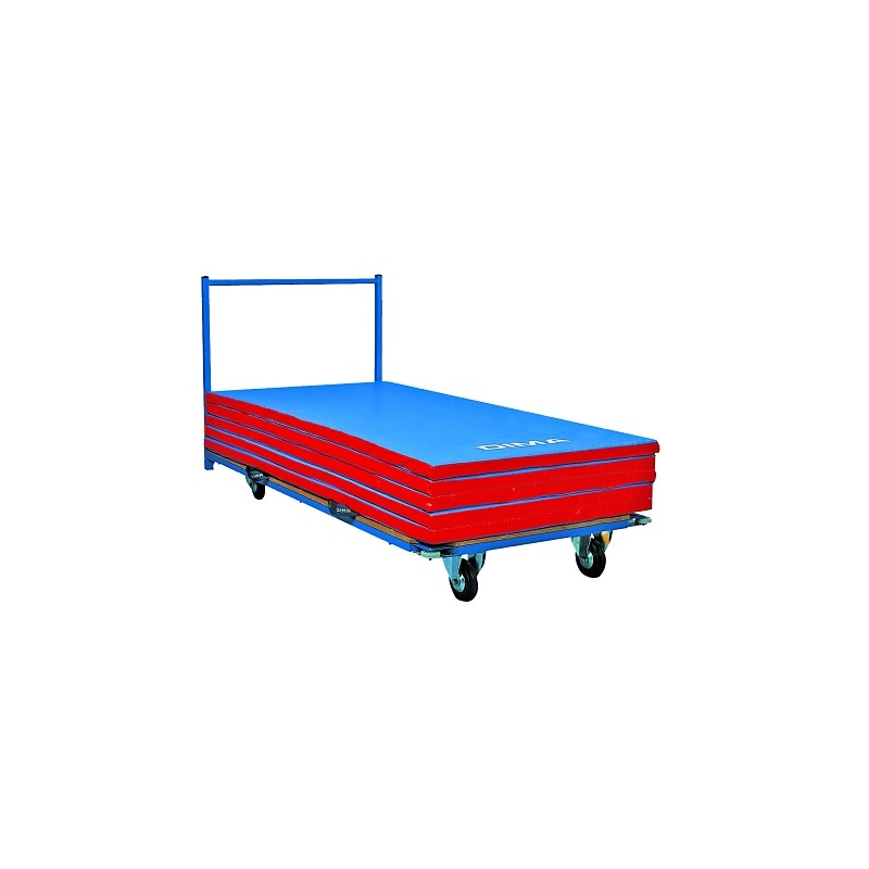 CHARIOT DE TRANSPORT DE TAPIS DE GYMNASTIQUE A PLATEAU - DIMASPORT