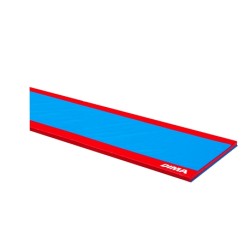 CHEMIN DE GYMNASTIQUE BICOLORE BORDS ROUGES ASSOCIATIF VELCRO EN BOUT