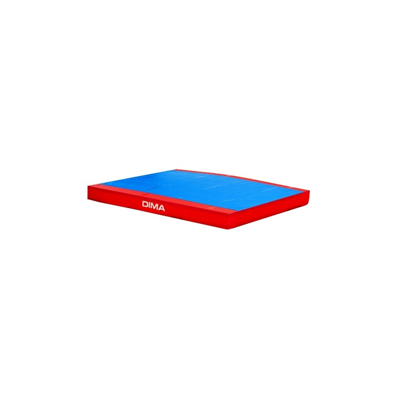 Housse de remplacement pour matelas de reception bicolore solidaire velcro en bout