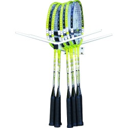 Fixation murale pour 20 raquettes badminton
