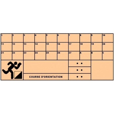 Cartons de controle pour course d'orientationlot de 50