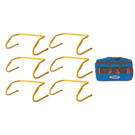 Haies de velocite pliables double hauteur 15 et 30 cmle lot de 6