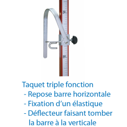 Poteaux hauteur club avec taquet deflecteurla paire
