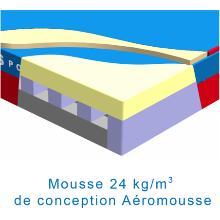 Matelas perche club monohousse confort plus 6.30 x 5.00 x 0.80/0.50m