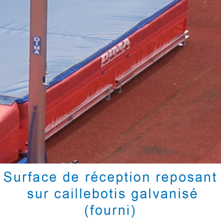 Matelas perche reversible avec caillebotis7.00 x 5.00 x 0.80/0.50m