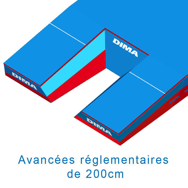 Matelas perche meetingdouble entree monohousse10.00 x 5.00 x 0.80/0.50m