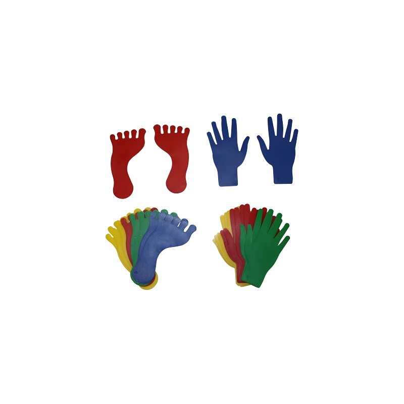 MARQUAGE AU SOL FORME MAIN ET PIED EN VINYLE - LOT DE 10 - DIMASPORT