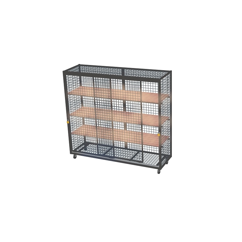 GRANDE ARMOIRE SUR ROULETTE -RANGEMENT MATÉRIEL SPORTIF -200X65X188CM