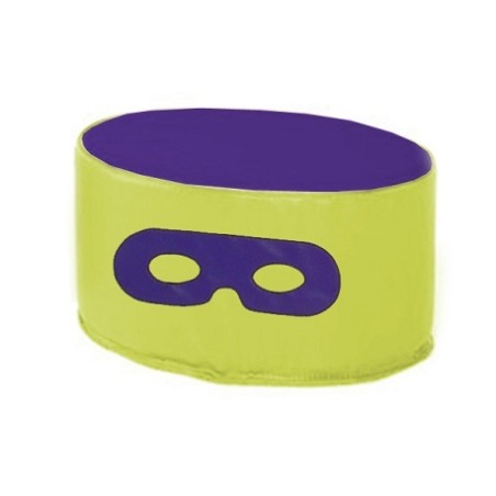 MINI POUF OVAL EN MOUSSE POUR ENFANT 26X34CM