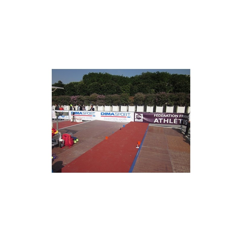 Piste de course surelevee avec planche d'appel integree element de longueur 2.50m x largeur 1.22 m