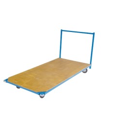 Chariot de transport pour tapis avec plateau bois 200x100cm pleyel gym