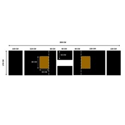 ENSEMBLE DE MATELAS NOIR POUR BASCULE / PLANCHE CORÉENNE | DIMASPORT