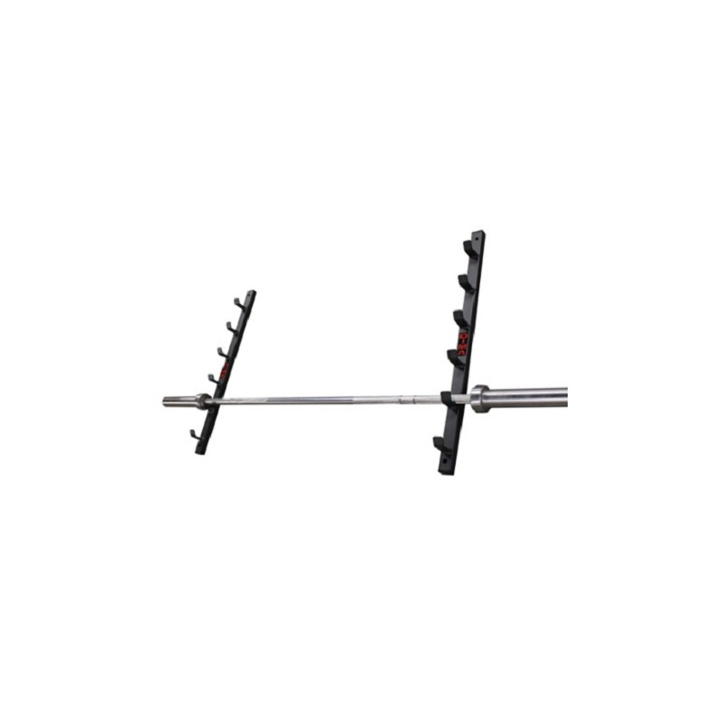 PORTE-BARRE MURAL POUR RANGEMENT DE 6 BARRES OLYMPIQUES - DIMASPORT
