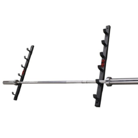 PORTE-BARRE MURAL POUR RANGEMENT DE 6 BARRES OLYMPIQUES - DIMASPORT