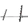 PORTE-BARRE MURAL POUR RANGEMENT DE 6 BARRES OLYMPIQUES - DIMASPORT
